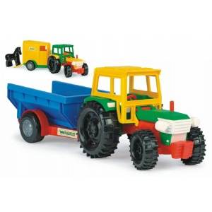 Traktor s vlečkou dĺžka 21cm / 6cm výška                                        
