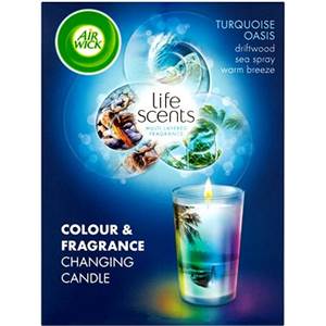 Sviečka Air wick life scents tyrkysová lagúna - mení vôňu i farby 140 g         