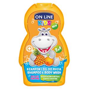 On line kids 2v1 šampón a sprchový gel NEW Exotic 250 ml                        