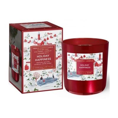 Sviečka voňavá sklo 150 g s dreveným knôtom 5 druhov                            