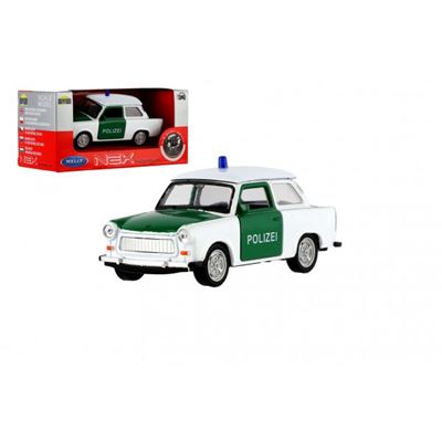 Auto Welly Trabant 601 Policie kov/plast 11cm 1:34-39 na volný chod v krabičke 1