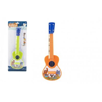 Ukulele/gitara plast 40cm s trsátkom 2 farby na karte                           