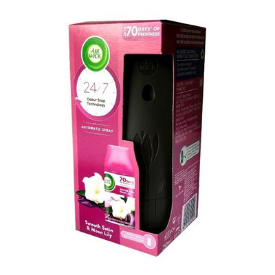 AIR WICK Osviežovač vzduchu komplet Jemný satén a Měsíční lili 250ml            