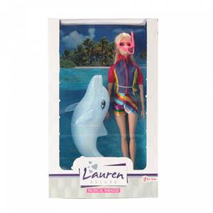 Bábika Lauren deluxe - potápačka s delfínom alebo bábika s doplnkami            