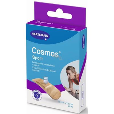 Cosmos Sport polstrovaná vodotesná náplasť 19 x 72 mm 20 kusov                  