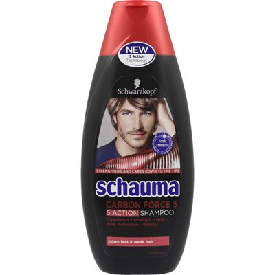 SCHAUMA Carbon Force 5 šampón pre mužov 400 ml                                  