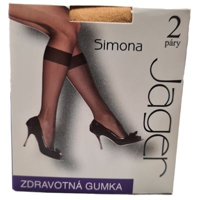 Podkolienky 2pary  Simona  hnedé                                                