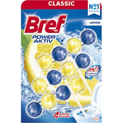 Bref  mega  3x50g Citrón  Power Aktiv WC závesný blok tuhý                      