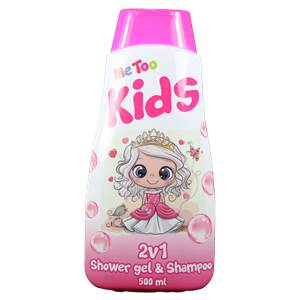Me Too Kids Princess 2V1 Sprchový gél a šampón na vlasy 500 ML                  