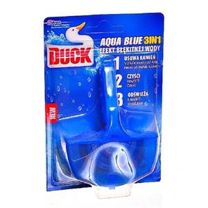Duck Aqua blue 4v1 tuhý čistiaci závesný wc blok 40g                            