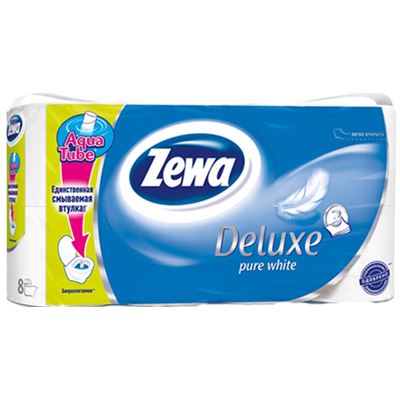 Zewa deluxe toaletný papier 8ks 3vrstvový biely                                 