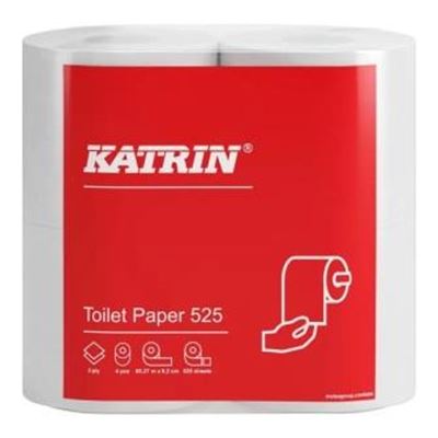 Katrin Toaletný papier 525 - 4ks, 2vrstvy, 60,37m, 525 útržkov                  