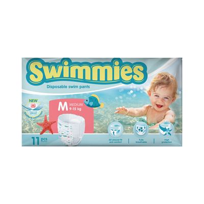 Swimmies M 9-15kg plienky do vody 11ks                                          