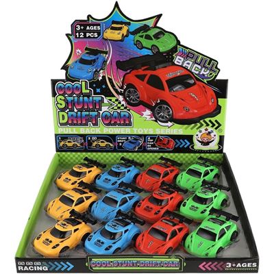 Auto pretekárske driftovacie10cm plast na spätné natiahnutie 4farby             