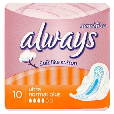 ALWAYS ultra sensitiv normal plus 10KS dámske hygienické vložky                 