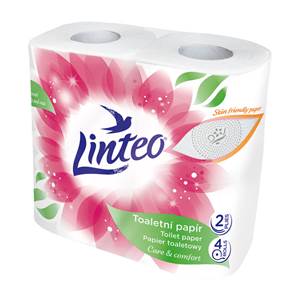 Linteo Care & Comfort toaletný papier 2 vrstvový 4 ks                           