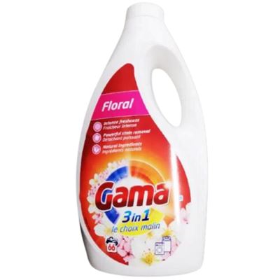 Gama  3v1 Floral Univerzálny prací gél 3L (66 praní)                            