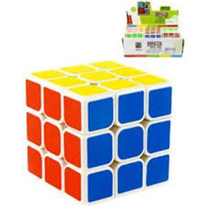 Hra Rubikova kocka biela 5,5cm detský hlavolam plast v sáčku                    