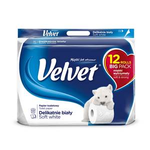 Velvet Toaletní papír bílý 3-vrstvý 1x12ks                                      