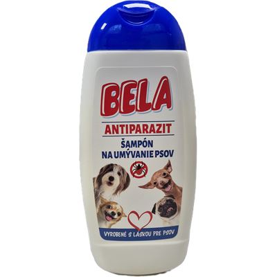 BELA šampón na umývanie psov antiparazit 230ml                                  