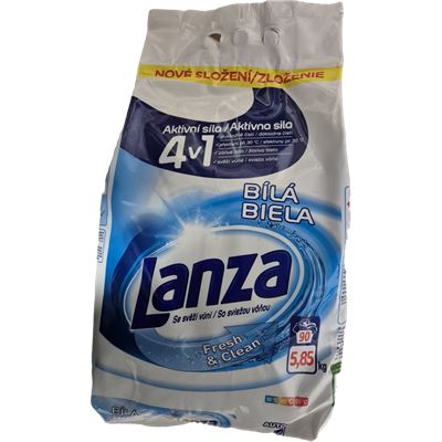 Lanza  Biela prací prášok na biele prádlo 90 dávok 5,85 kg                      