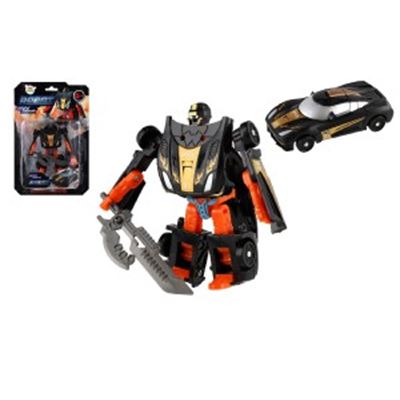 Transformer auto/robot plast 14cm čierny na karte 205                           