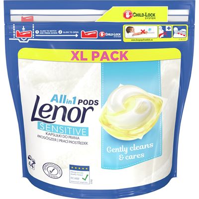 Lenor pracie kapsule all in 1 sensitive XL balenie 44ks                         