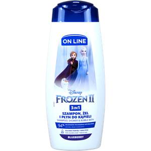 On line sprchovací gél, šampón a pena do kúpela 3v1 Frozen 400 ml               