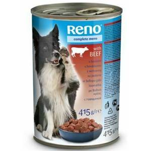 Reno kompletné krmivo hovädzie kúsky v omáčke pre psov 370g                     