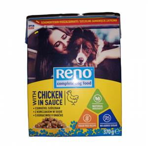 Reno kompletné krmivo kuracie kúsky v omáčke pre psov 370g                      