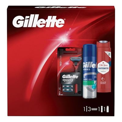 Gillette darčekový set mach3 strojček+3NN+gel na holenie+ SG Old spice          
