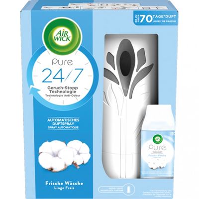 Airwick automat strojček + 250 ml Pure jemná bavlna                             