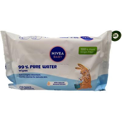 Nivea Baby Pure Water 99% Čistiace obrúsky 57 kusov                             
