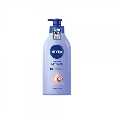 Nivea telové mlieko soft milk 48h hĺbková starostlivosť a bambucké maslo suchá p