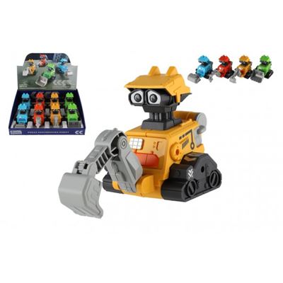 Robot vesmírny stlač choď plast 14cm na zotrvačník 4 druhy                      