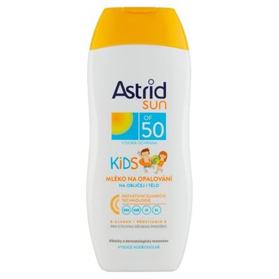 Astrid sun kids OF50 mlieko na opalovanie 200ml                                 