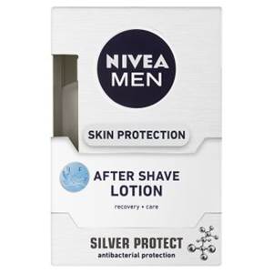 Nivea men after shave lotion silver protect 100ml, antibacterial effect         