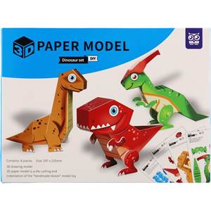 Papierový model dinosaurus 8 ks, vystrihovačka                                  