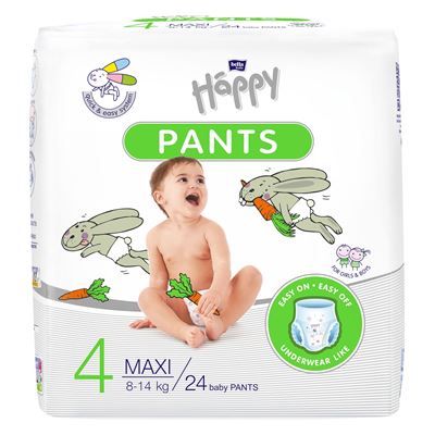 BELLA HAPPY Pants Maxi (8-14kg) 24 ks – jednorazové plienky                     