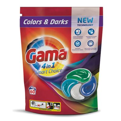 Gama (Vizir) Color & Darks 4v1 - 60 praní - Farebné kapsule                     