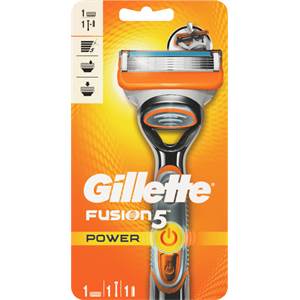 Gillette fusion 5 Power,  holiaci strojček + 1 nahradna čepeľ s bateriou        