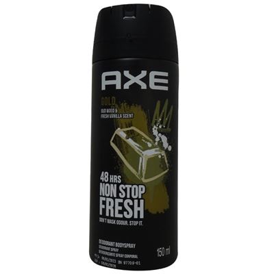 Axe Gold, Oud wood & Dark vanilla, deodorant 150ml                              