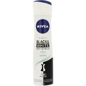 Nivea anti-transpirant black&white invisible fresh+antibacterial 48h 150ml      