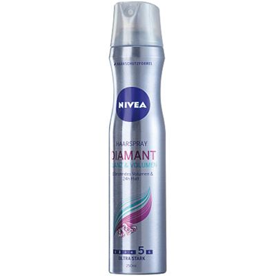 Nivea lak na vlasy 250ml diamant lesk & objem ultra stark 5, fixácia na 24h     