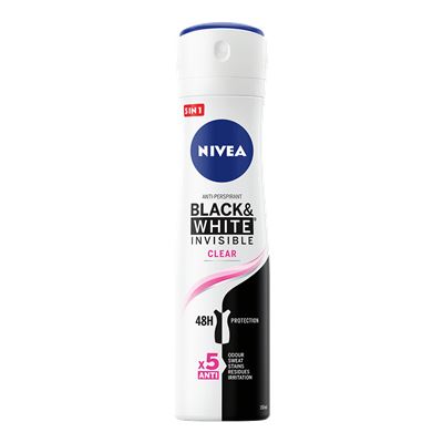 Nivea black&white invisible Anti-Transpirant clear 48H ochrana 150ml            