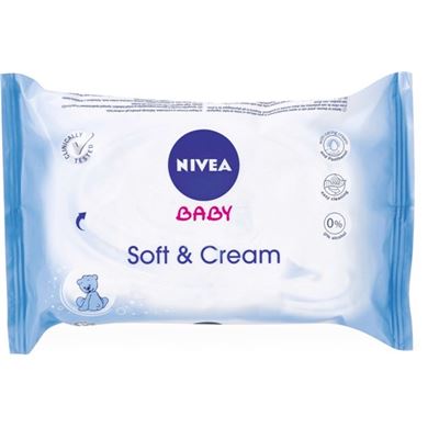 Nivea baby Soft & Cream 63 ks detské vlhčené utierky                            