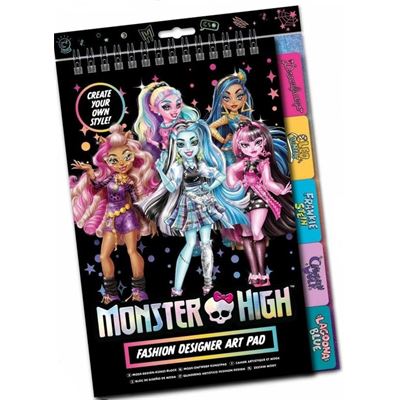 Notes Monster High 19*28cm s nálepkami                                          