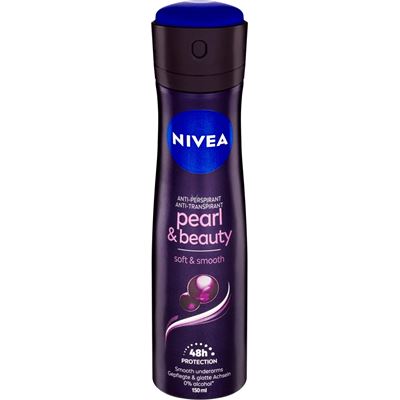 Nivea Pearl & Beauty Black antiperspirant deo v sprej pre ženy 150 ml           