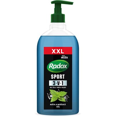 Radox sprchovací gél 750 ml sport 3 v 1 mäta a morská soľ                       