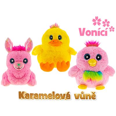 Zvieratko plyšové 20cm sediace voňajúce 3 druhy                                 